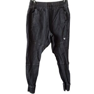 The Anti-Order‎ Men Large Dark Wash Denim Component Joggers Hip Hop Street Wear